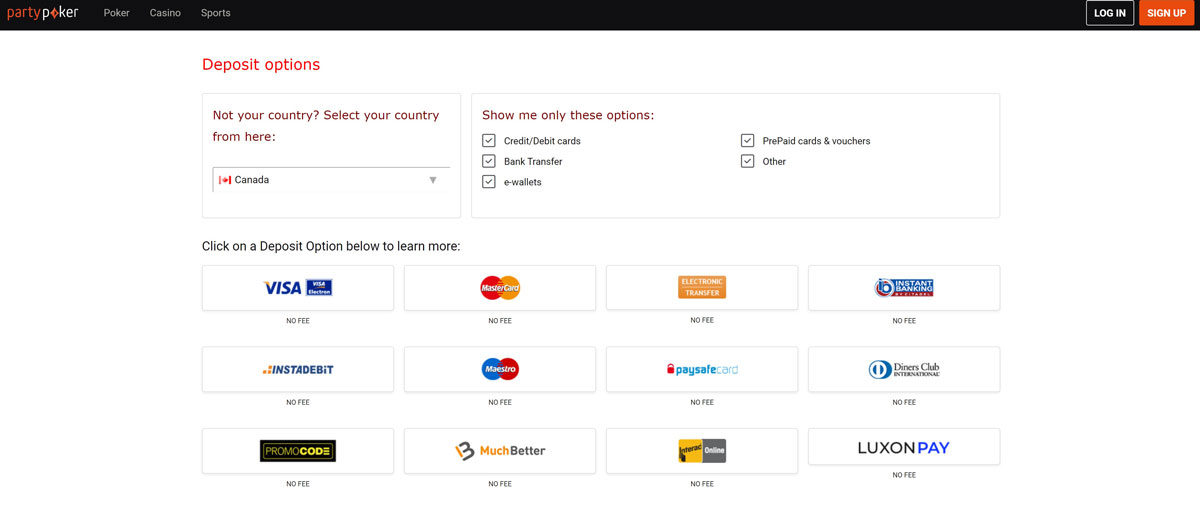 Party Poker Real Money Canada